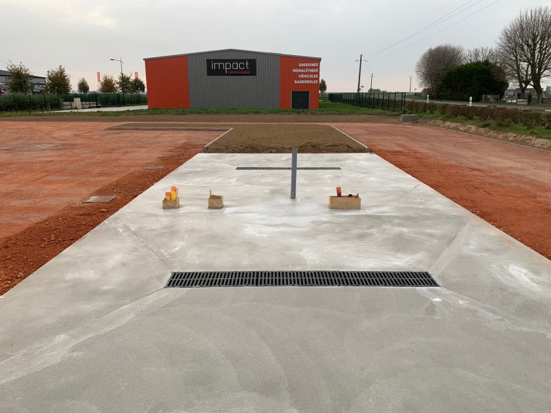 Création d'une piste de lavage au Neubourg près d'Evreux dans l'Eure